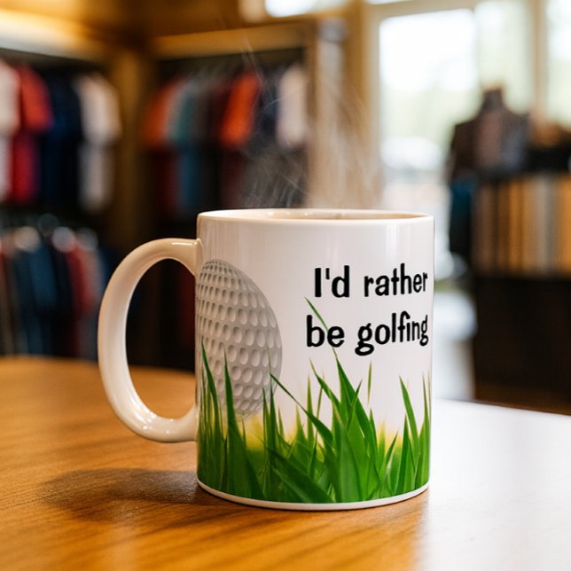 Mug Jouer au golf ("I'd rather be golfer coffee mug , is a great gift idea )