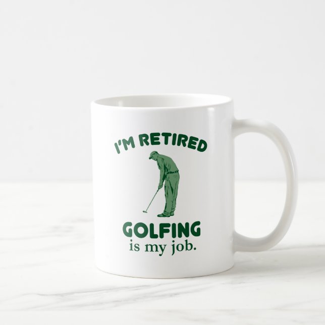 Mug Jouer au golf est mon travail (Droite)