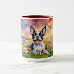 Mug Jouer Boston Terrier Bliss, Café Delight