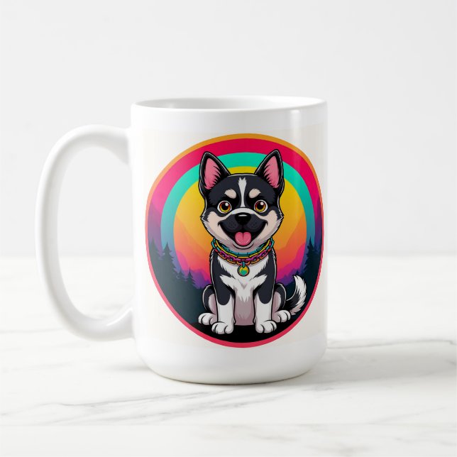Mug Jouer chien de dessin (Gauche)