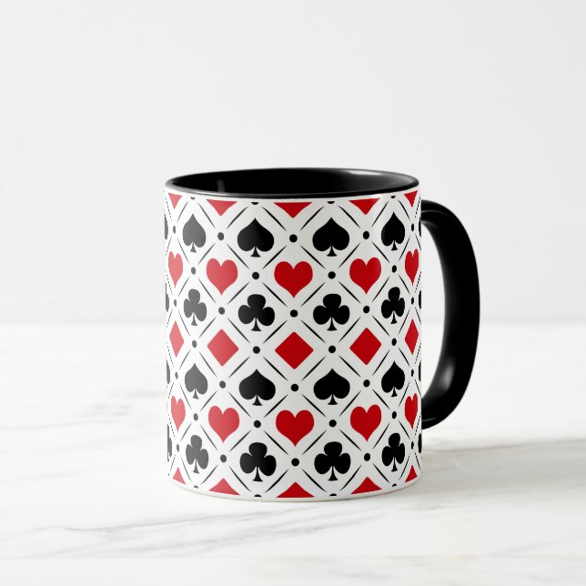Mug Jouer des symboles de cartes (Devant droit)