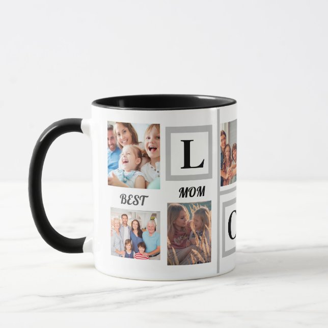 Mug Jouer Happy Family Photo Collage Café (Gauche)
