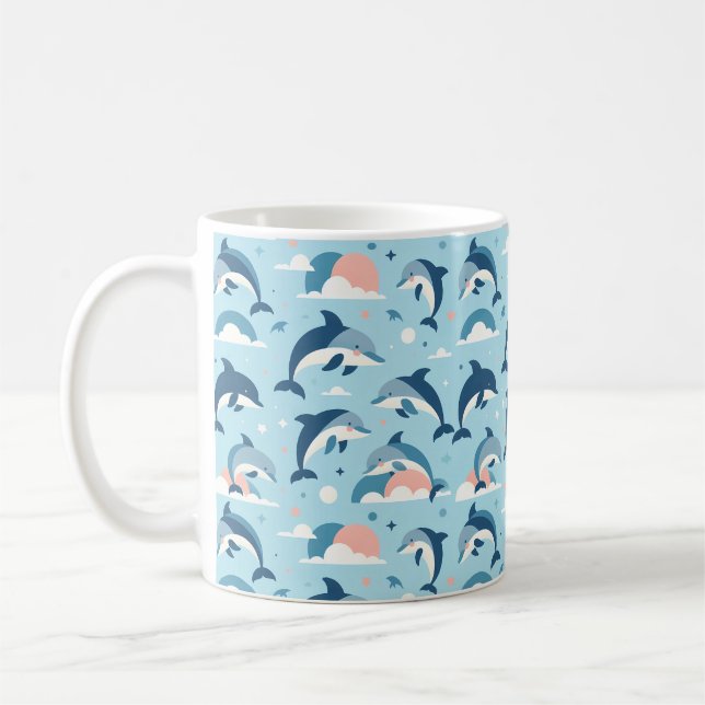 Mug Jouer Motif de dauphins (Gauche)