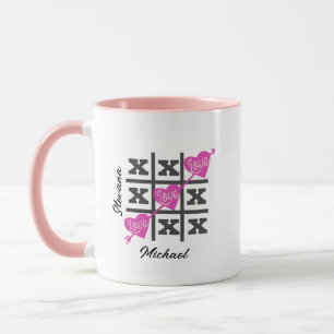 Mug Jouer Tic-Tac-Toe Valentines Coeur Romantique Cade