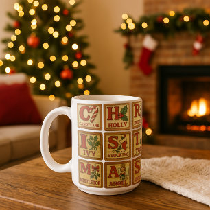 Mug Jouet de Noël Blocs en bois