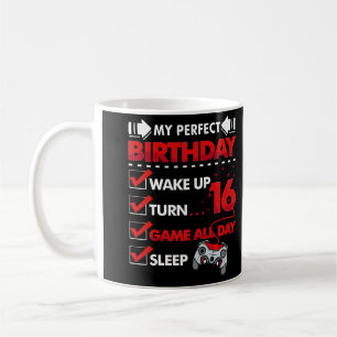 Mug Joueur 16 ans Garçon 16ème Jeu d'anniversaire parf