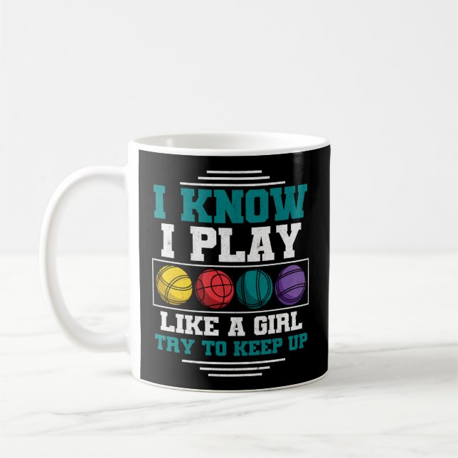 Mug Joueur Bocce Je Sais Que Je Joue Comme Un Bocce (Gauche)