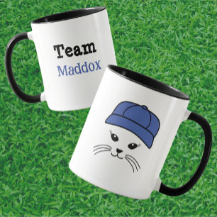 Mug Joueur de base-ball de petite équipe personnalisab