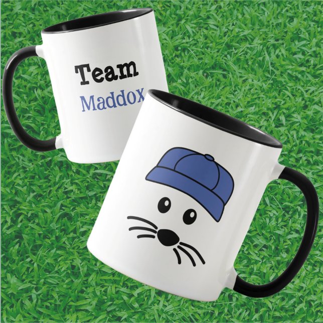 Mug Joueur de base-ball Team Little Mouse personnalisa (Créateur téléchargé)