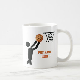 Mug Joueur de basket-ball avec balle personnalisée
