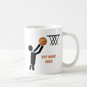 Mug Joueur de basket-ball avec balle personnalisée