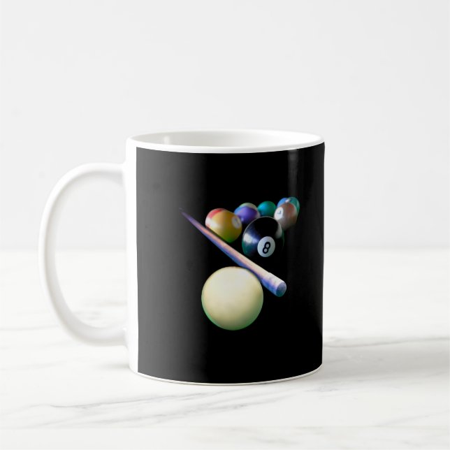 Mug Joueur de billard Billard Balls Cue Snooker (Gauche)
