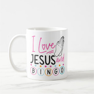 Mug Joueur de Bingo Jésus Foi Chrétien J'aime Jésus Un