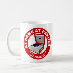Mug Joueur de disques Red Retro Dansette