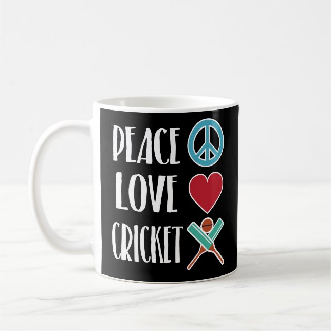 Mug Joueur de fans de cricket Lover Cadeaux de café et (Gauche)