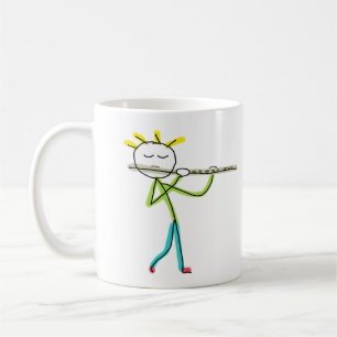 Mug Joueur de flûte Stickman