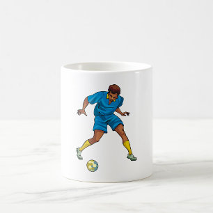 Mug Joueur De Football En Bleu