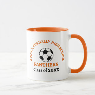 Mug Joueur de football personnalisé de l'équipe Orange