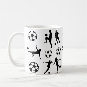 Mug Joueur de football Silhouette balle de football 