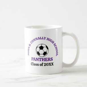 Mug Joueur de football violet Équipe personnalisée
