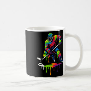 Mug Joueur de hockey coloré glace crème goutte à goutt