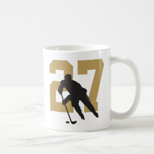Mug Joueur de hockey personnalisé Nombre d'or