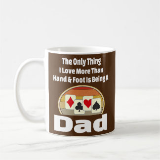 Mug Joueur de la carte papa main et pied gagnant père