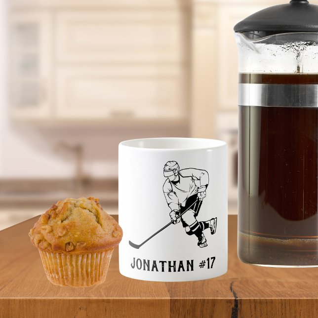 Mug Joueur de l'équipe de hockey sur glace (Also available with goalie design. )