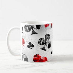 Mug Joueur de poker Joueur de cartes de jouer costumes
