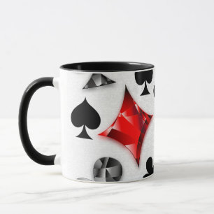 Mug Joueur de poker Joueur de cartes de jouer costumes