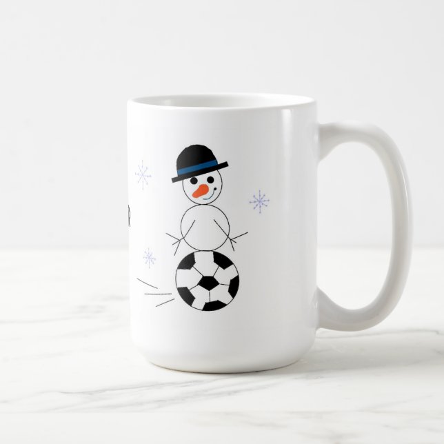 Mug Joueur de soccer Snowman (Droite)