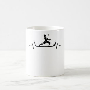Mug Joueur de volley-ball Heartbeat Beach Funny Sport 