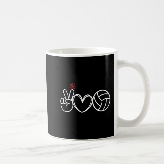 Mug Joueur de volley-ball Peace Love Graphic (Droite)