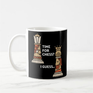Mug Joueur d'échecs Échecs King & Queen Temps pour les