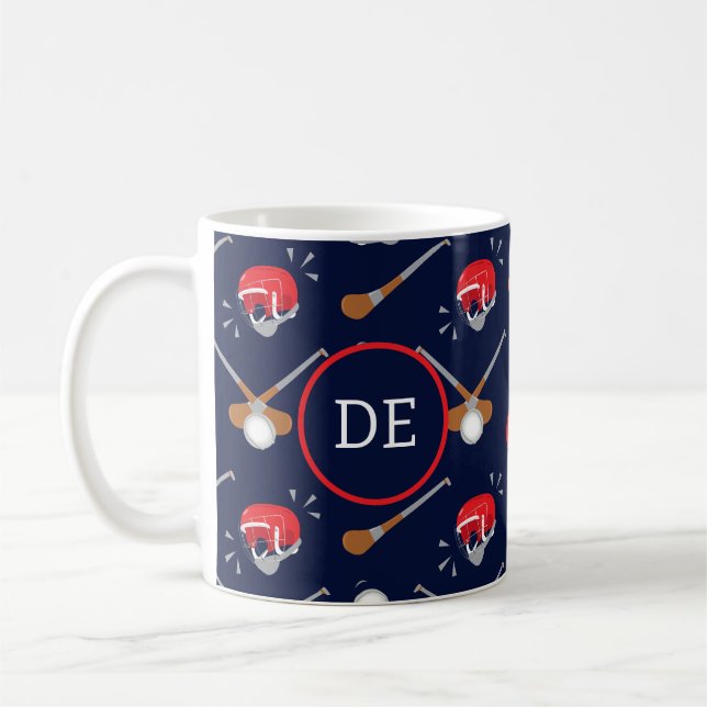 Mug Joueur hurlant Gaelic Sport Monogramme (Gauche)