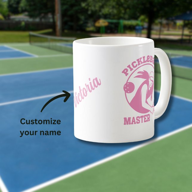 Mug Joueur principal de Pickleball Femme Nom personnal (Créateur téléchargé)