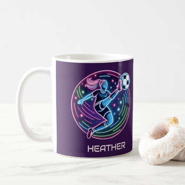 Mug Joueuse de football (Avec donut)
