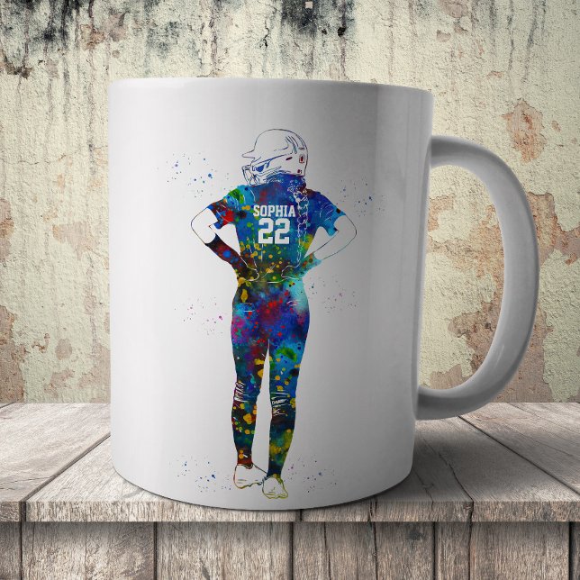 Mug Joueuse de softball féminine (Créateur téléchargé)