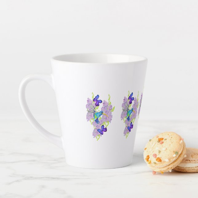 Mug ; Jour avec un oiseau Humming (En situation)