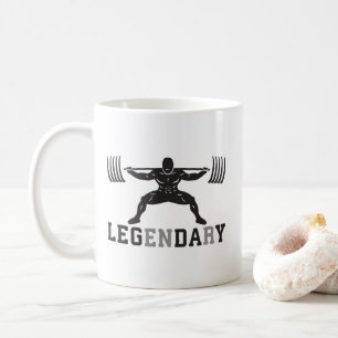 Mug Jour de la Jambe - Légendaire - Squat - Gym Inspir