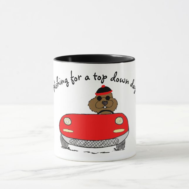 Mug Jour de la marmotte | Haut vers le haut (Centre)