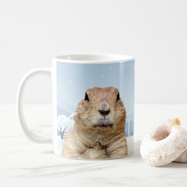 Mug Jour de la neige de la marmotte (Avec donut)
