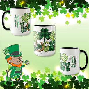 Mug Jour de la Saint Patrick vert Lucky