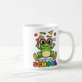 Mug Jour De L'École Grenouille 100 Jours Enseignant Sm