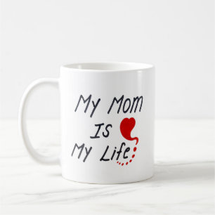Mug jour de mère heureuse simple écrit à la main perso