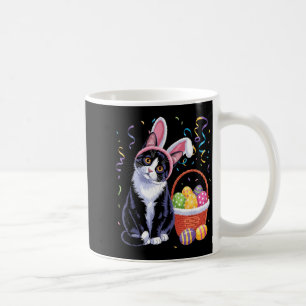 Mug Jour de Pâques Mignon Chat Oreilles de Lapin Œufs 