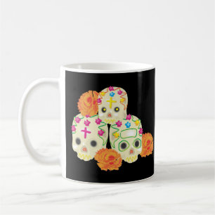 Mug Jour des Crânes de Sucre Morts et Marigolds