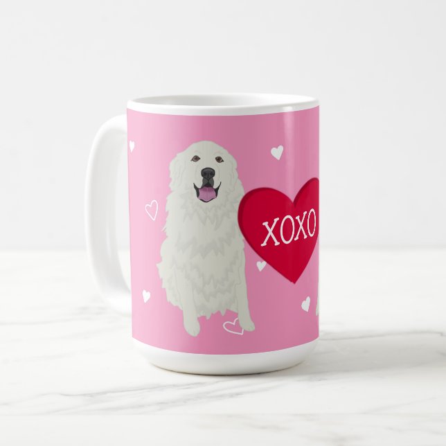Mug Jour des Valentines des Grands Pyrénées (Devant gauche)