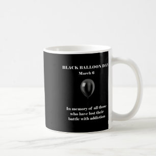 Mug Jour du ballon noir Sensibilisation à la surdose
