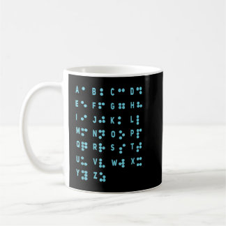 Mug Jour mondial du braille Alphabet points déparés Br